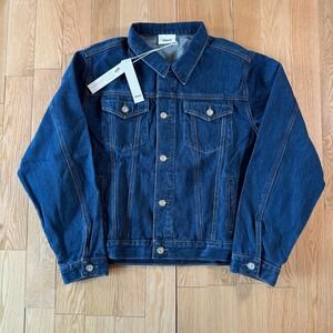 Elwood Classic Denim Jacket Slightly Cropped Blue Denim Mens Large NWT